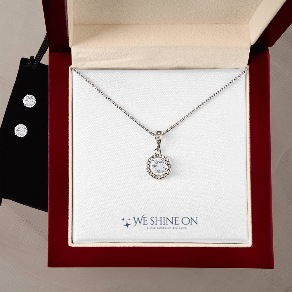 Eternal Hope Necklace & Cubic Zirconia Earring Set