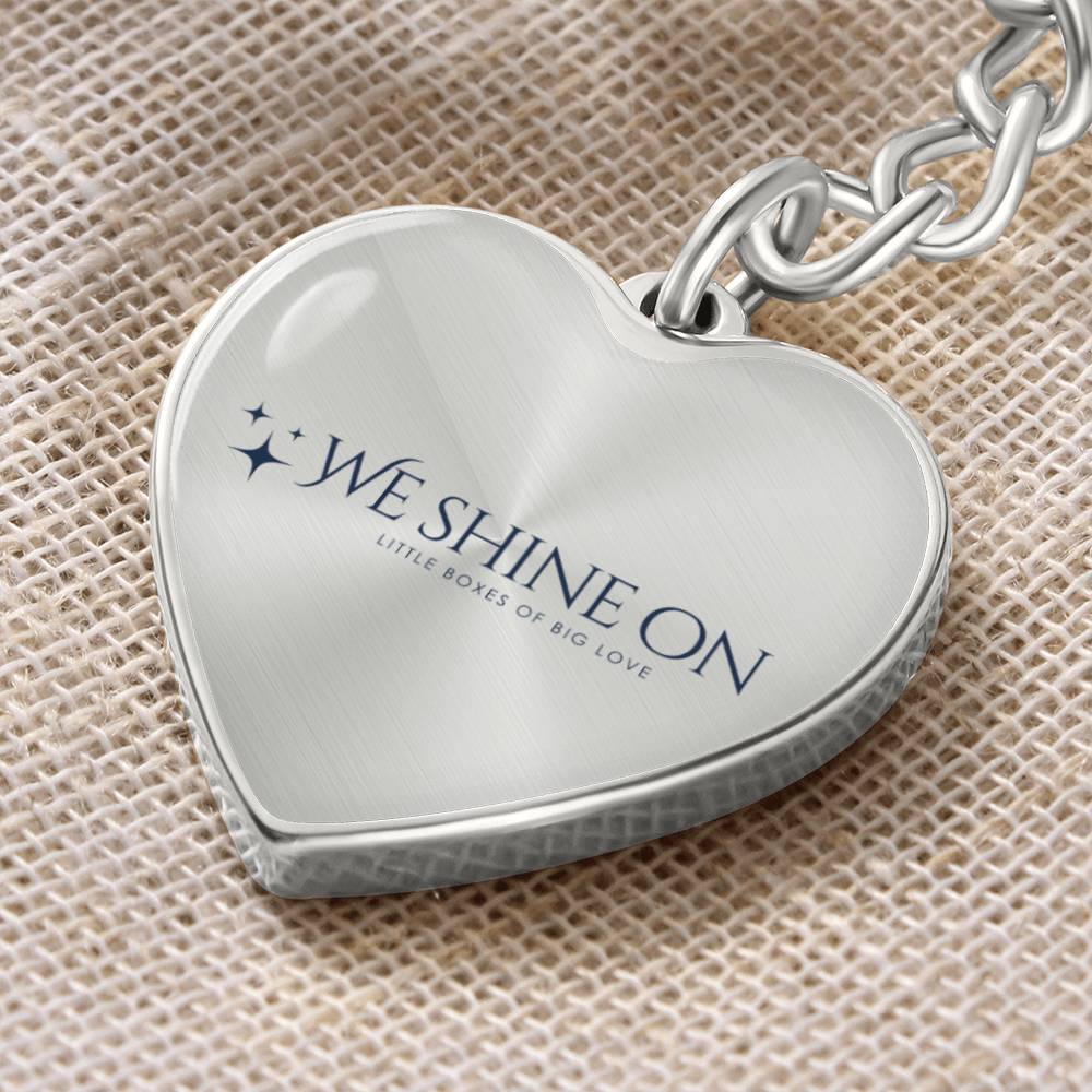 Graphic Heart with Curb Keychain Attachment