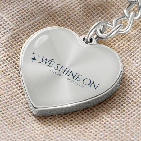 Graphic Heart with Curb Keychain Attachment