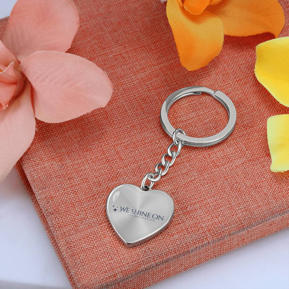 Graphic Heart with Curb Keychain Attachment
