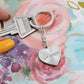 Graphic Heart with Curb Keychain Attachment