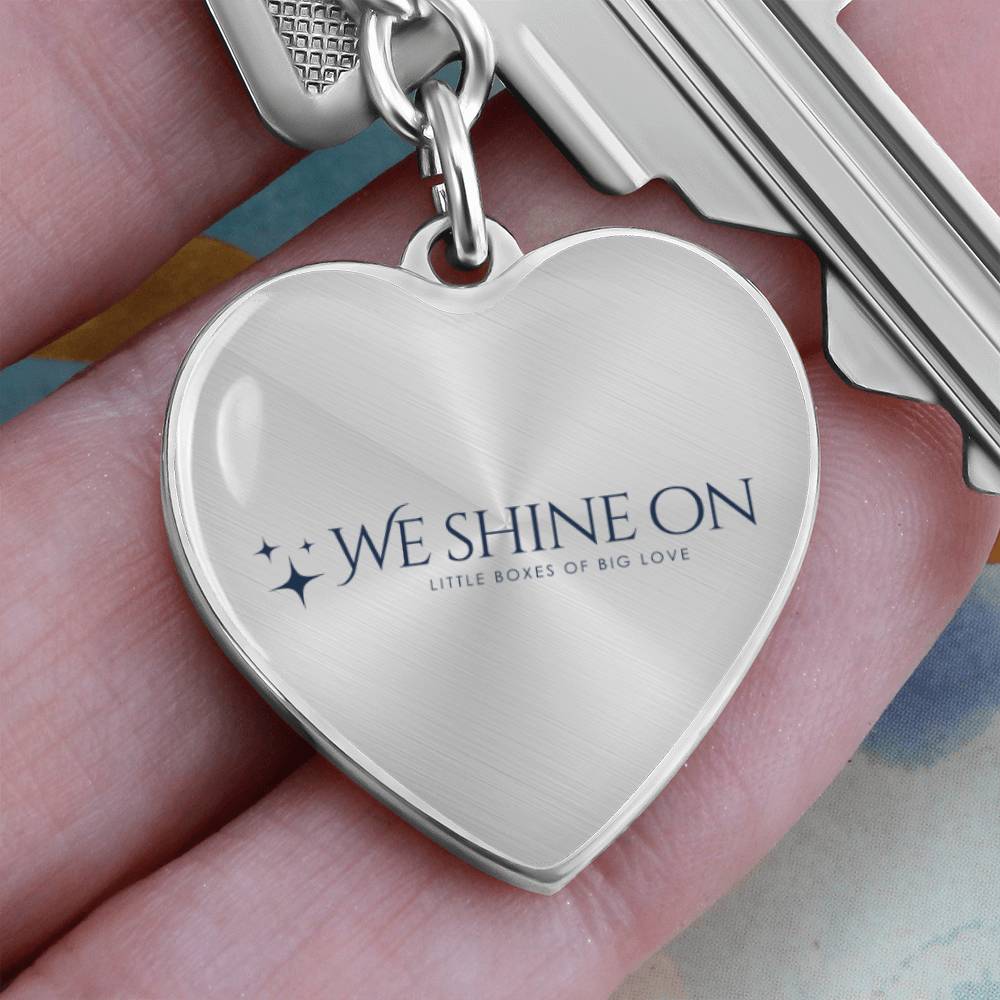 Graphic Heart with Curb Keychain Attachment