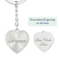Graphic Heart with Curb Keychain Attachment