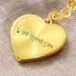 Graphic Heart with Curb Keychain Attachment