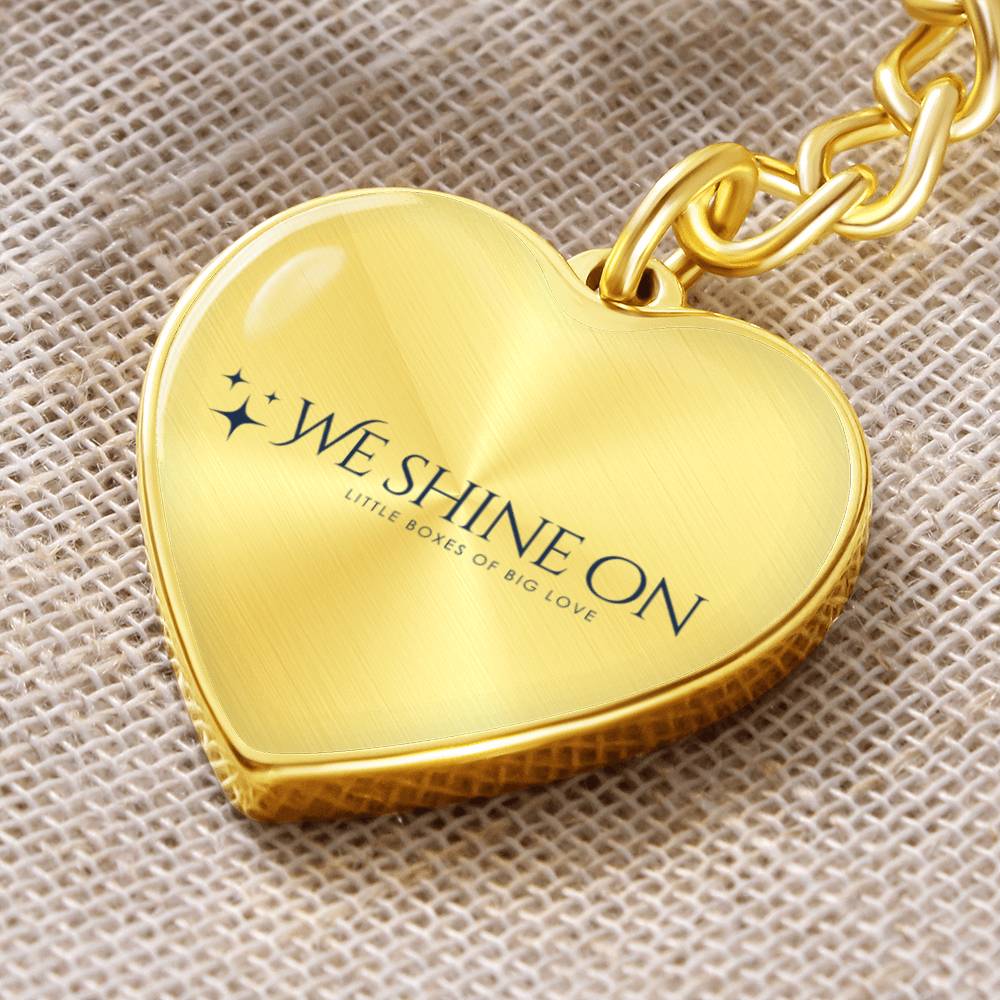 Graphic Heart with Curb Keychain Attachment