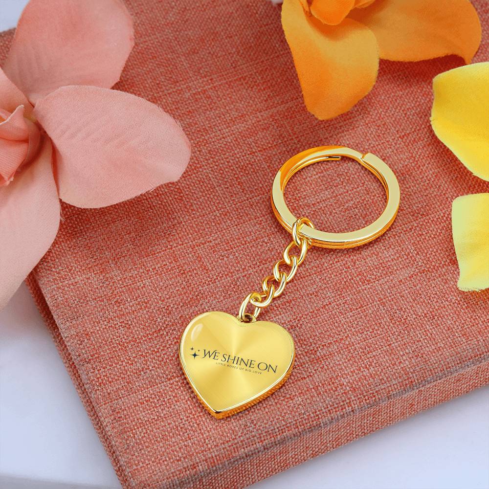 Graphic Heart with Curb Keychain Attachment