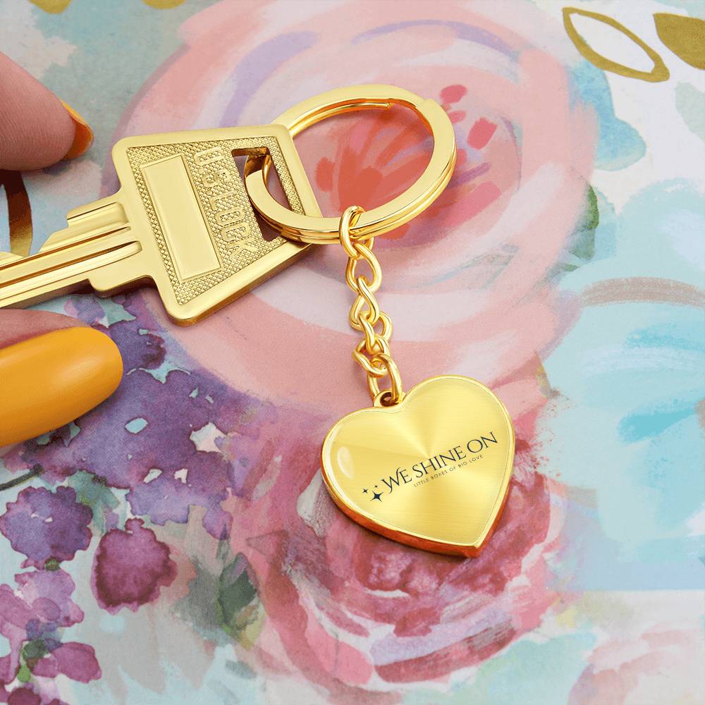 Graphic Heart with Curb Keychain Attachment