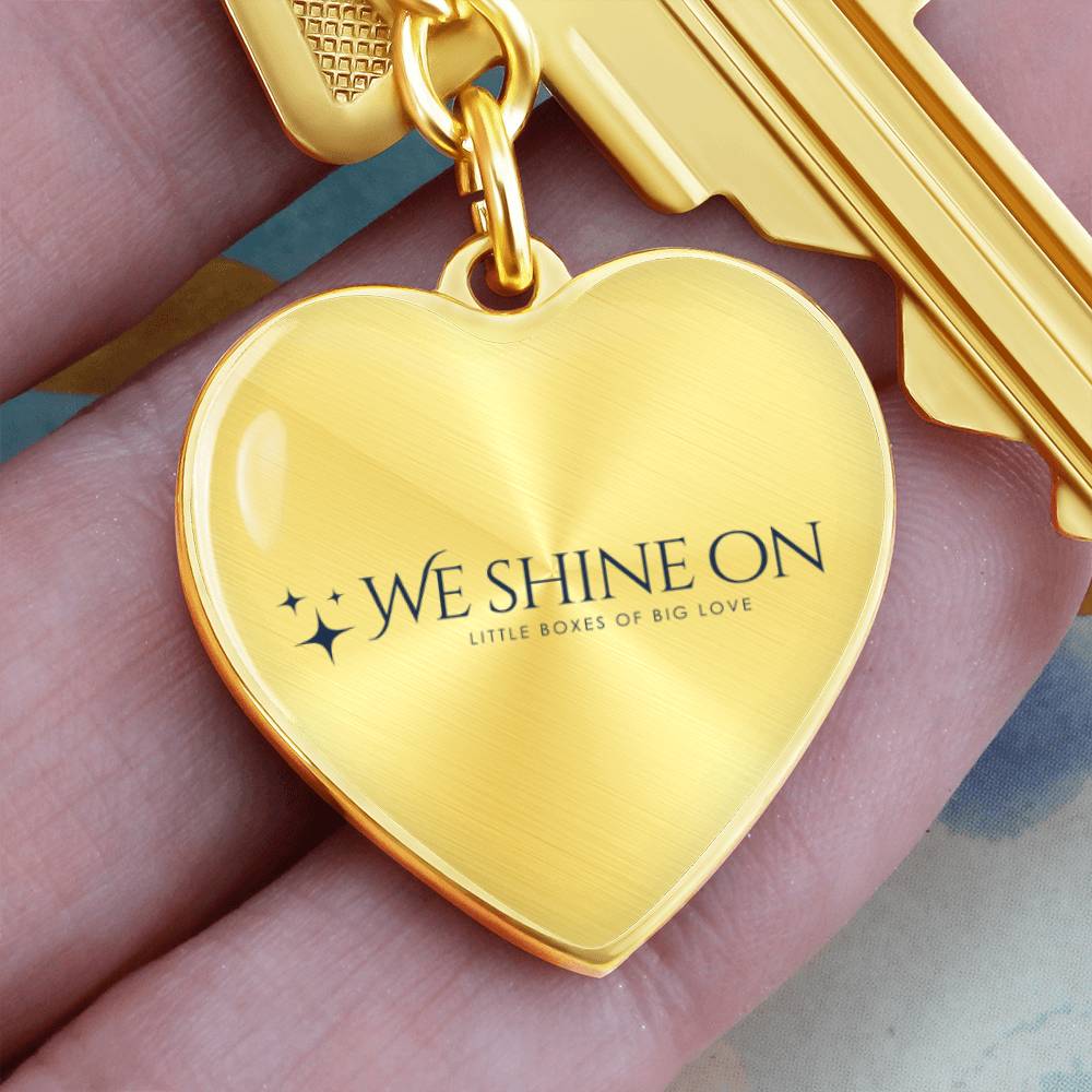 Graphic Heart with Curb Keychain Attachment