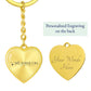 Graphic Heart with Curb Keychain Attachment