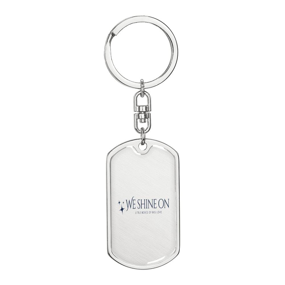 Graphic Dog Tag Keychain