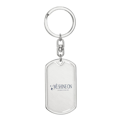 Graphic Dog Tag Keychain