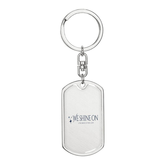 Graphic Dog Tag Keychain