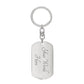 Graphic Dog Tag Keychain