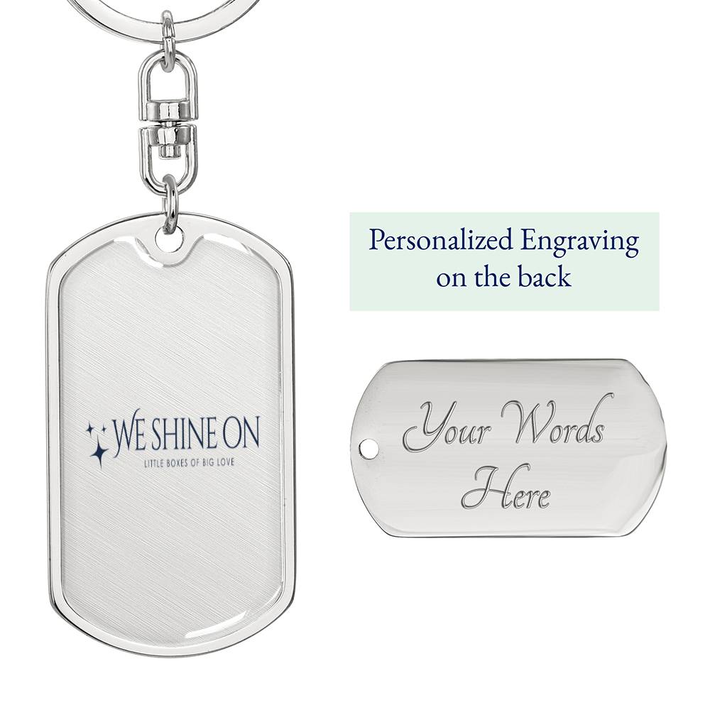 Graphic Dog Tag Keychain