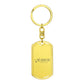 Graphic Dog Tag Keychain