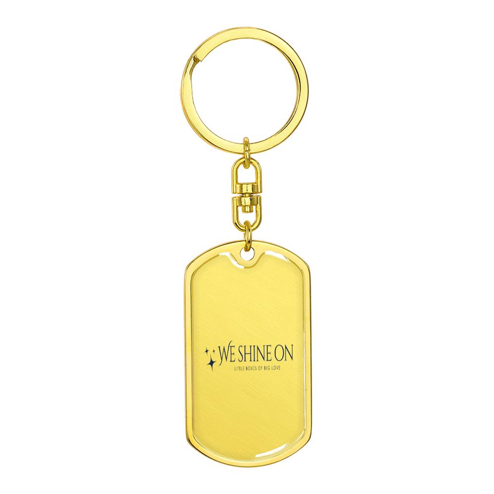 Graphic Dog Tag Keychain