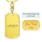 Graphic Dog Tag Keychain