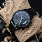 Black Chronograph Watch with Buyer Upload