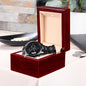 Black Chronograph Watch with Buyer Upload
