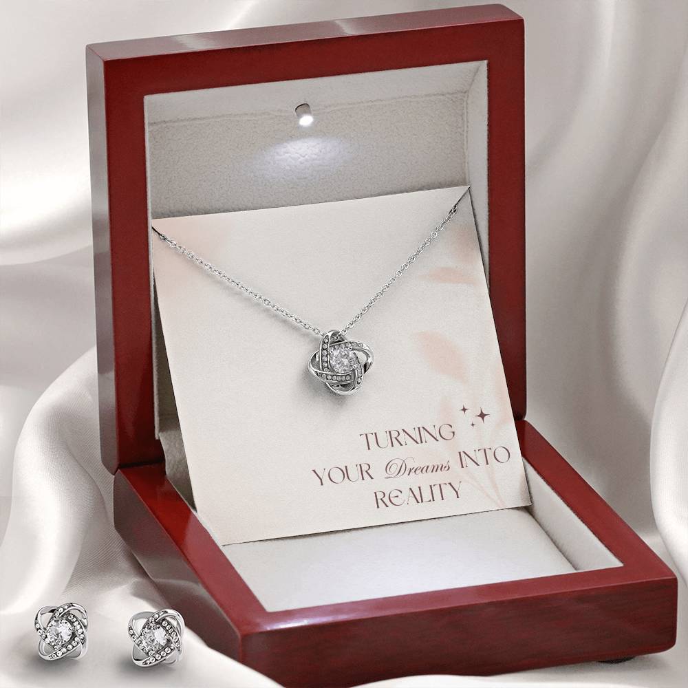 Love Knot Earring & Necklace Set
