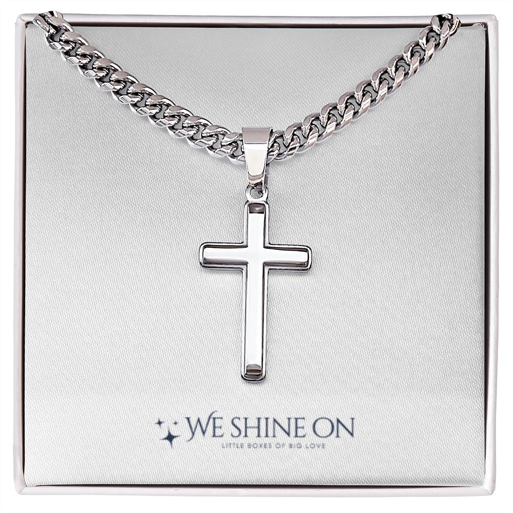 Cuban Link Chain with Artisan Cross