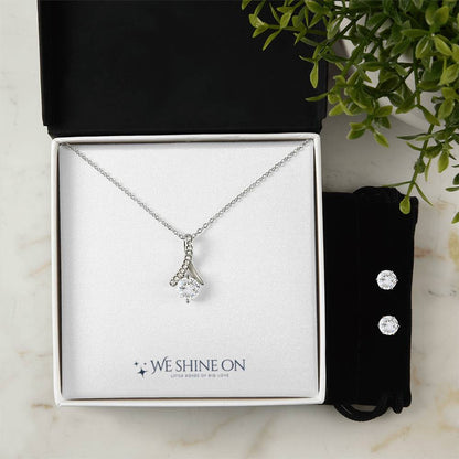 Alluring Beauty Necklace & Cubic Zirconia Earring Set