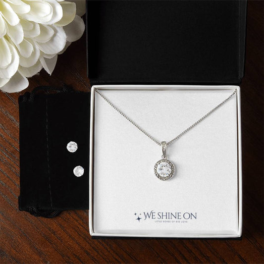 Eternal Hope Necklace & Cubic Zirconia Earring Set