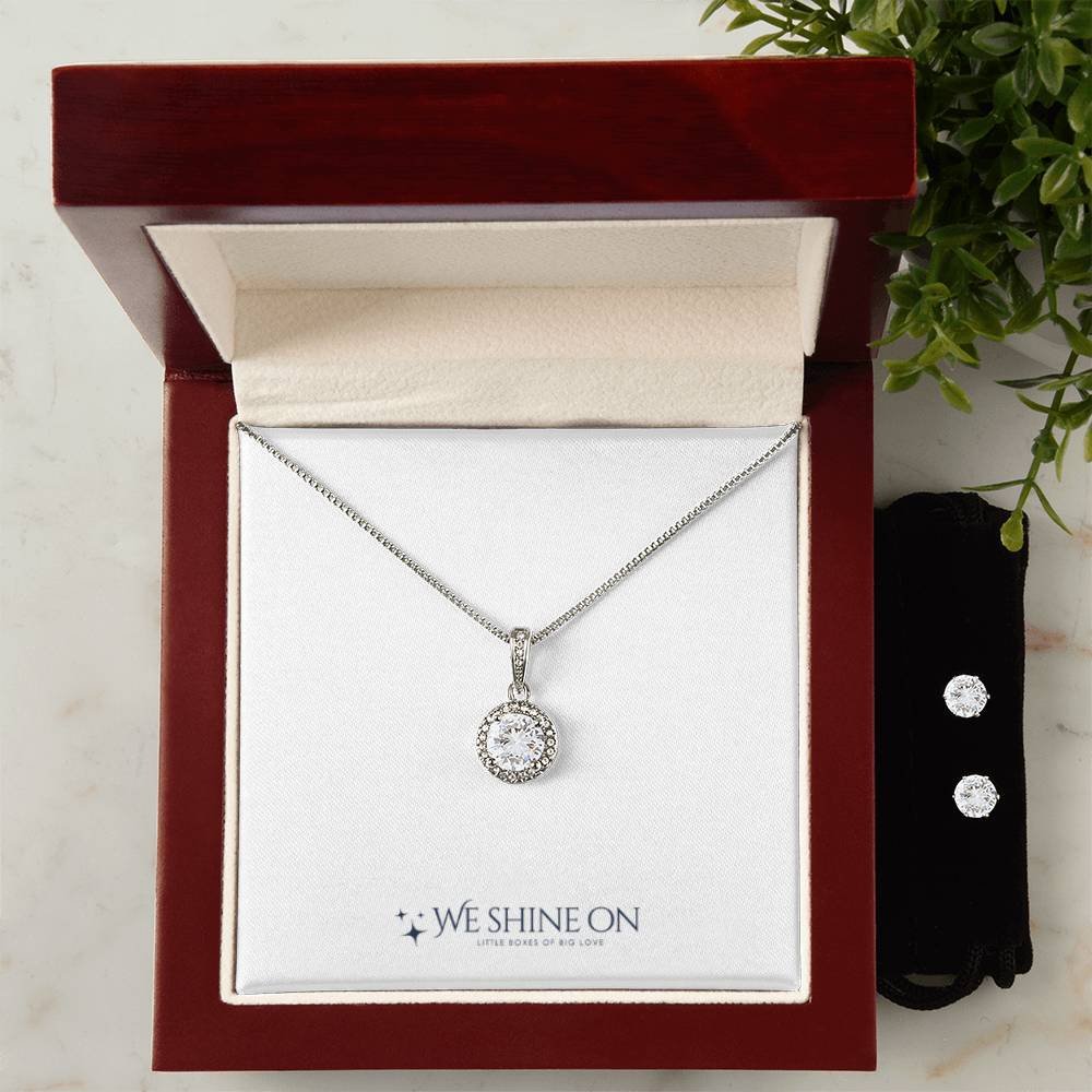 Eternal Hope Necklace & Cubic Zirconia Earring Set