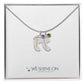 Engraved Baby Feet Necklace with Birthstone