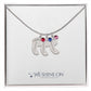 Engraved Baby Feet Necklace with Birthstone
