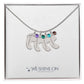 Engraved Baby Feet Necklace with Birthstone