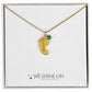 Engraved Baby Feet Necklace with Birthstone