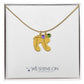 Engraved Baby Feet Necklace with Birthstone