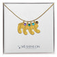 Engraved Baby Feet Necklace with Birthstone