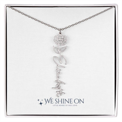 Flower Name Necklace
