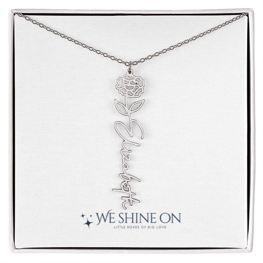 Flower Name Necklace