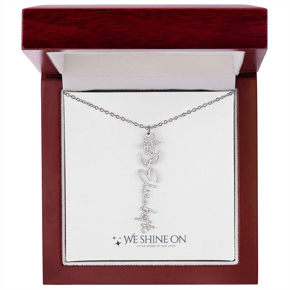 Flower Name Necklace