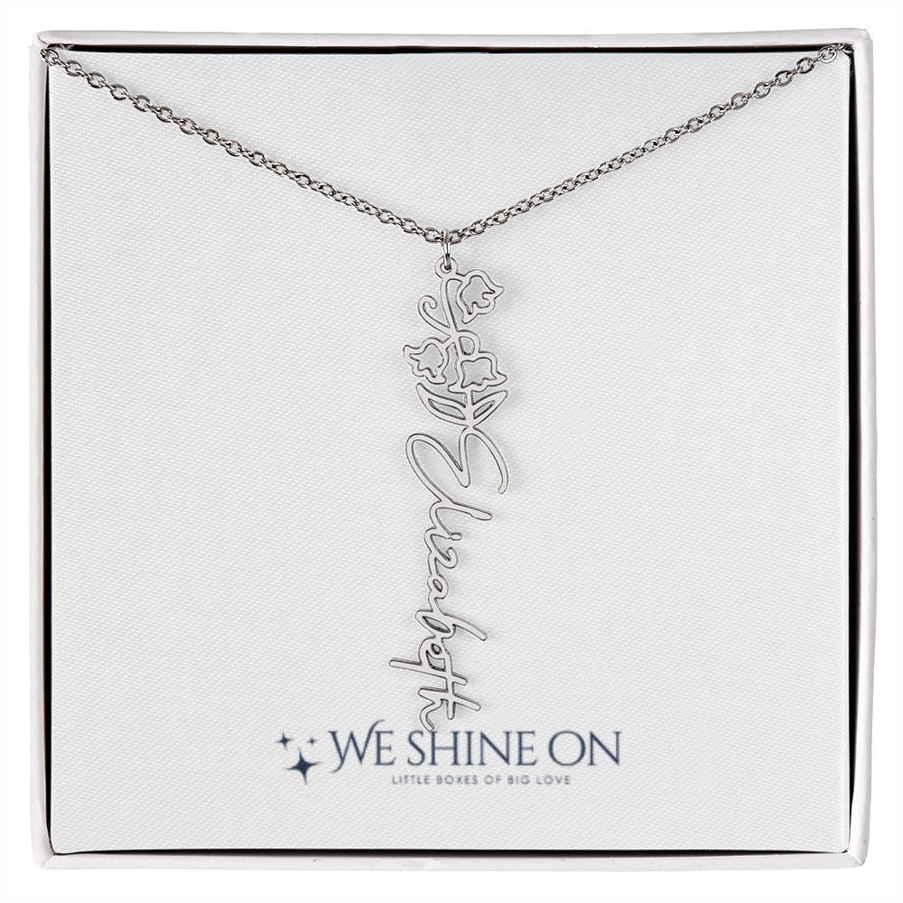 Flower Name Necklace