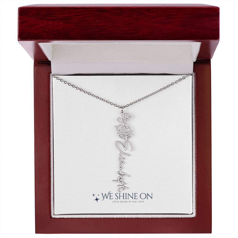 Flower Name Necklace
