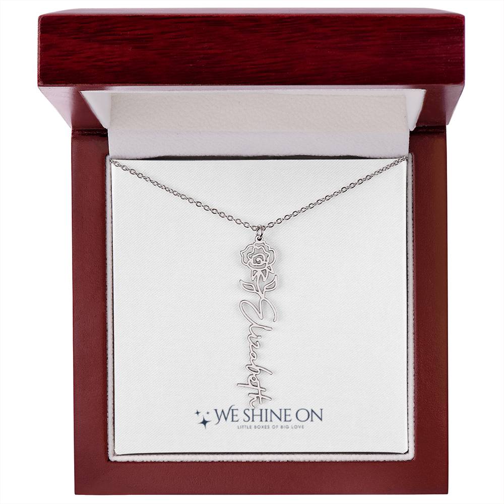 Flower Name Necklace