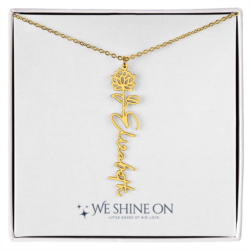 Flower Name Necklace