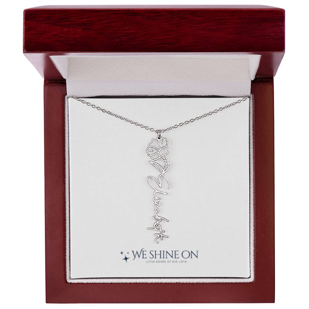 Flower Name Necklace