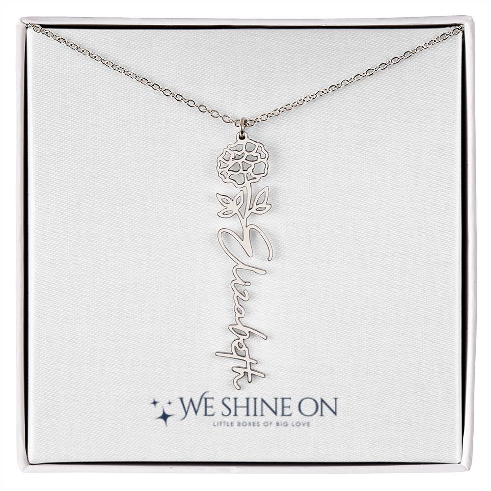 Flower Name Necklace