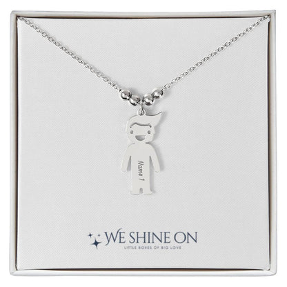 Engraved Kid Charm Necklace