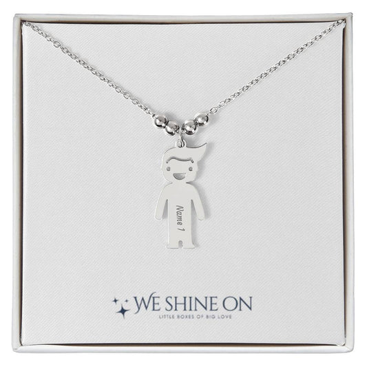 Engraved Kid Charm Necklace