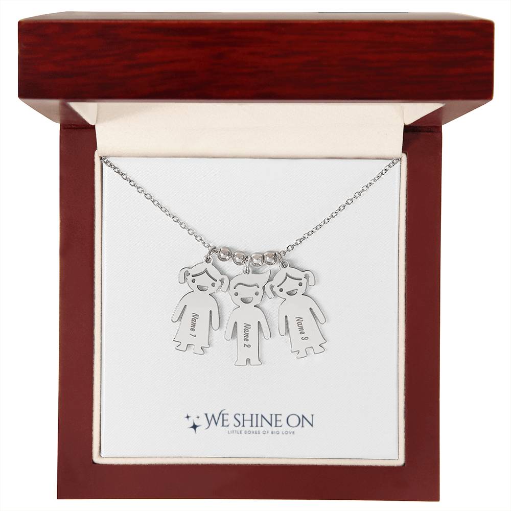 Engraved Kid Charm Necklace