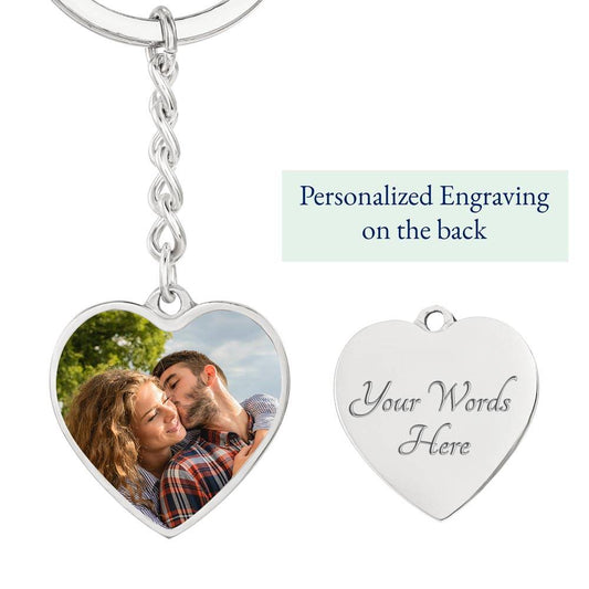 Buyer Upload Graphic Heart Keychain