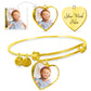 Luxury Heart Bangle with Buyer Upload