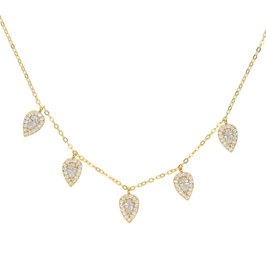 Sterling Silver Tear Drop Necklaces Choker